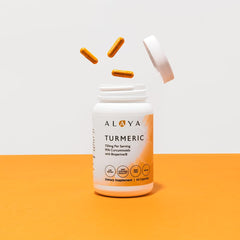 Active lifestyle scene featuring Alaya Naturals turmeric for joint support
