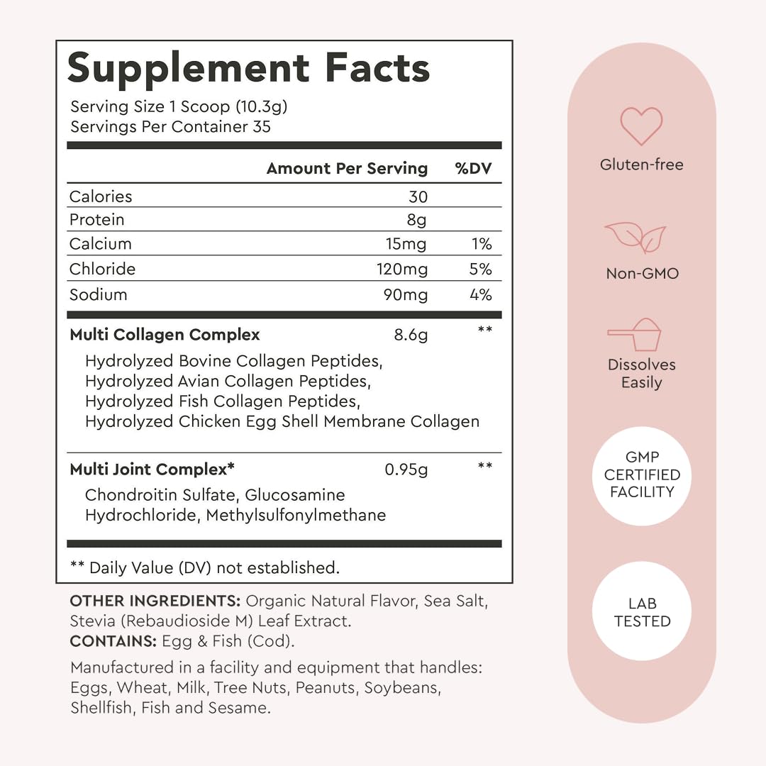 Bottle with label highlighting Type I–X blend and vanilla flavor