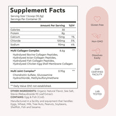 Bottle with label highlighting Type I–X blend and vanilla flavor