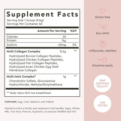Alaya Naturals collagen powder label highlights purity and blend.