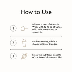 Alaya Naturals smoothie-ready whey bottle beside glass highlights versatile daily use