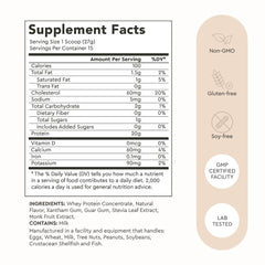 Alaya Naturals whey protein close-up shows premium amino acids focus