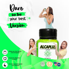 ALCAPLUS capsule closeup showing smooth capsules for easy consumption.