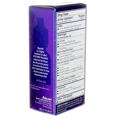 Alcon Systane Balance box front highlighting pack content