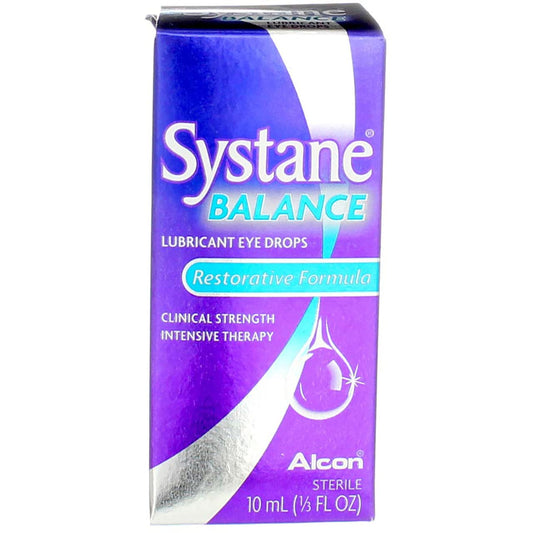 Alcon Systane Balance drops being applied by hand for on-the-go use