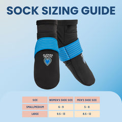 Gel packs frozen for 2+ hours, ready for use in Aleana Health socks.