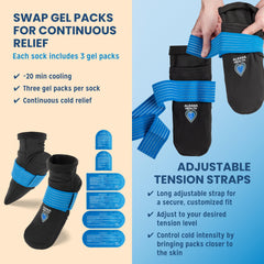 Soft, flexible fabric of Aleana Health socks resting on the foot.