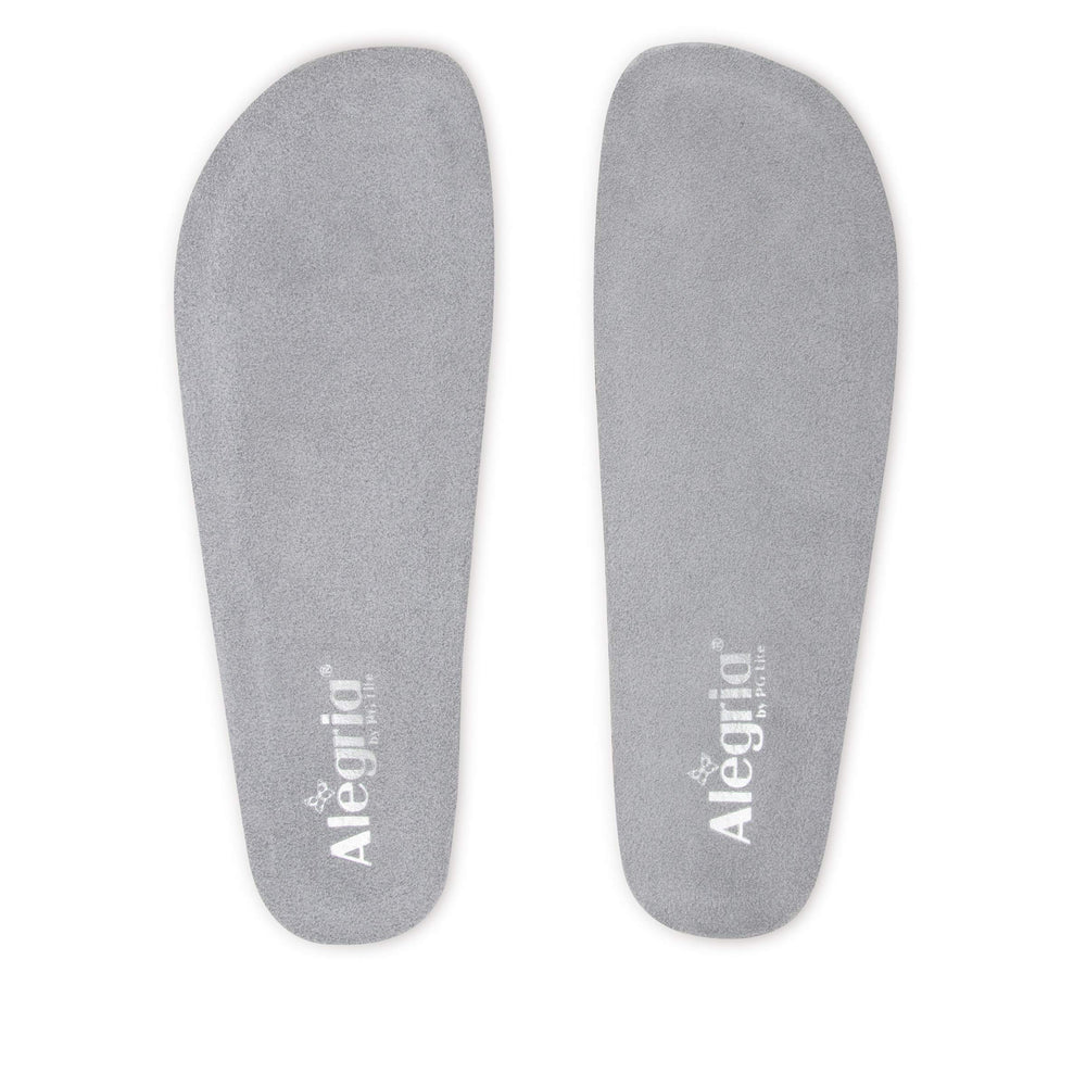 Alegria Classic footbed with cork and memory foam supports arches for all-day comfort