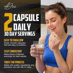 Alex Jones Naturals Atomic Defense turmeric honey detail suggests natural warmth in each capsule.