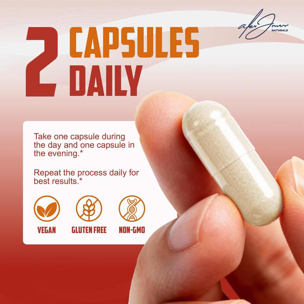 Alex Jones Naturals encapsulation technology preserves CFU viability for daily use.