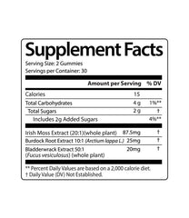 Alex Jones Naturals Irish Sea Moss Gummies on finger suggests portable mineral dose