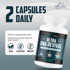 Alex Jones Naturals NAD+ Plus vegan capsules with packaging emphasizing a clean profile.