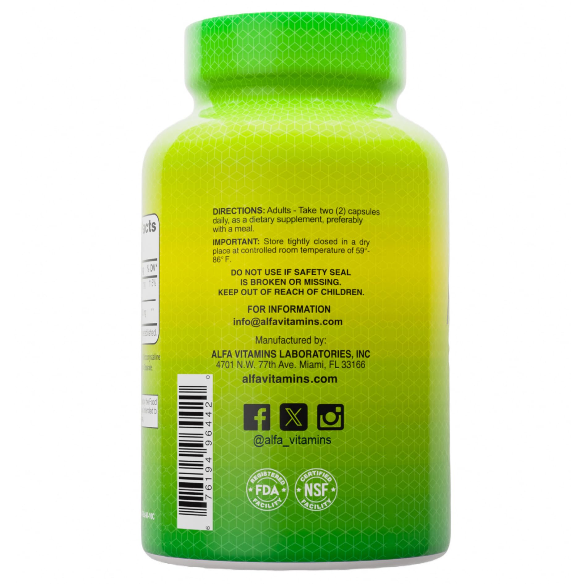 ALFA VITAMINS 2-pack bottle setup demonstrating long-term daily use.