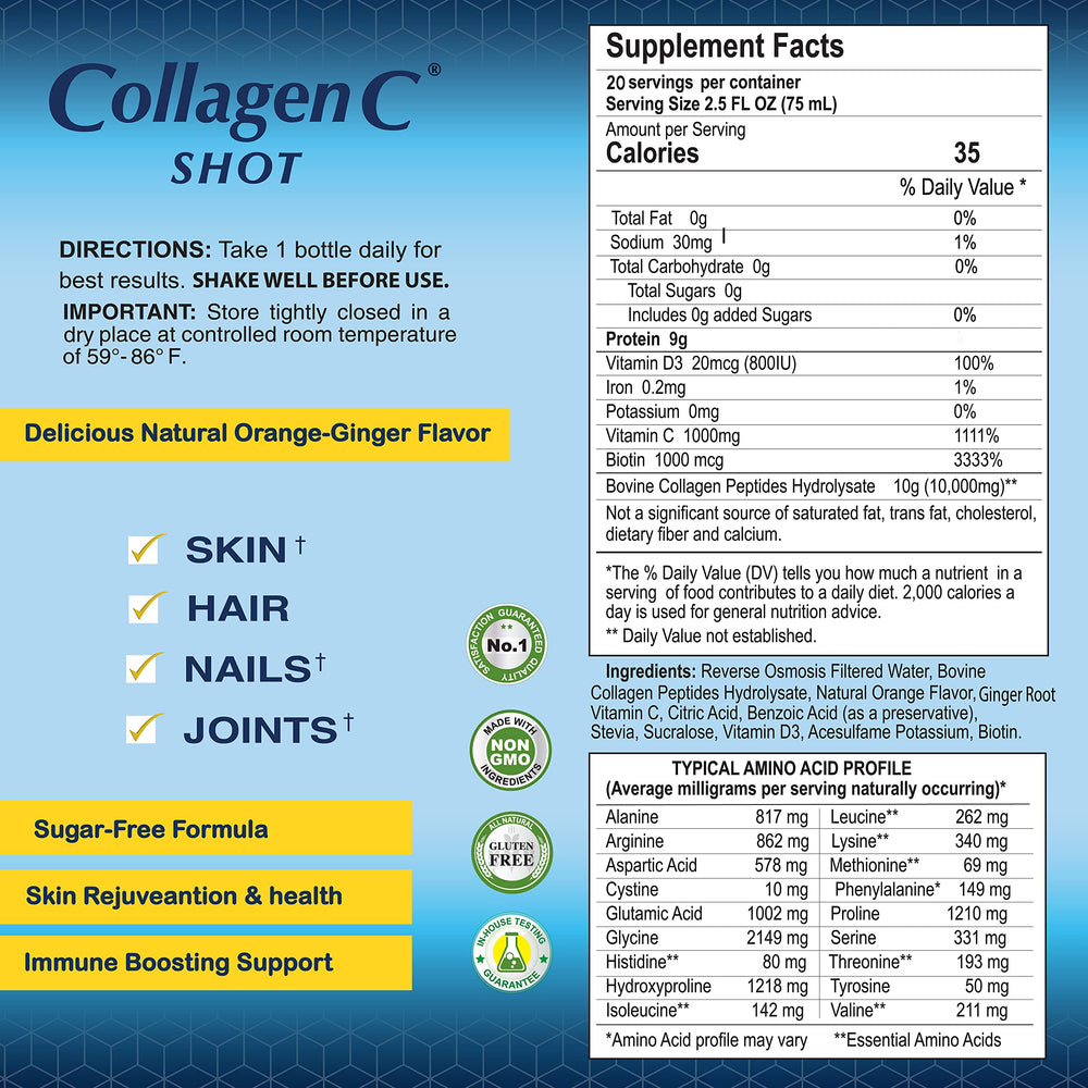 ALFA VITAMINS CollagenC label close-up highlighting vitamin C boost.