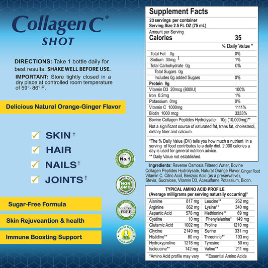 ALFA VITAMINS CollagenC label close-up highlighting vitamin C boost.