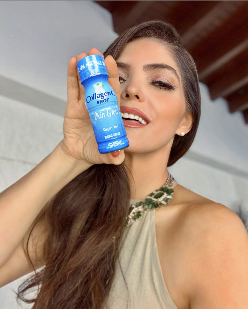 ALFA VITAMINS CollagenC shot pour shows convenient daily serving.