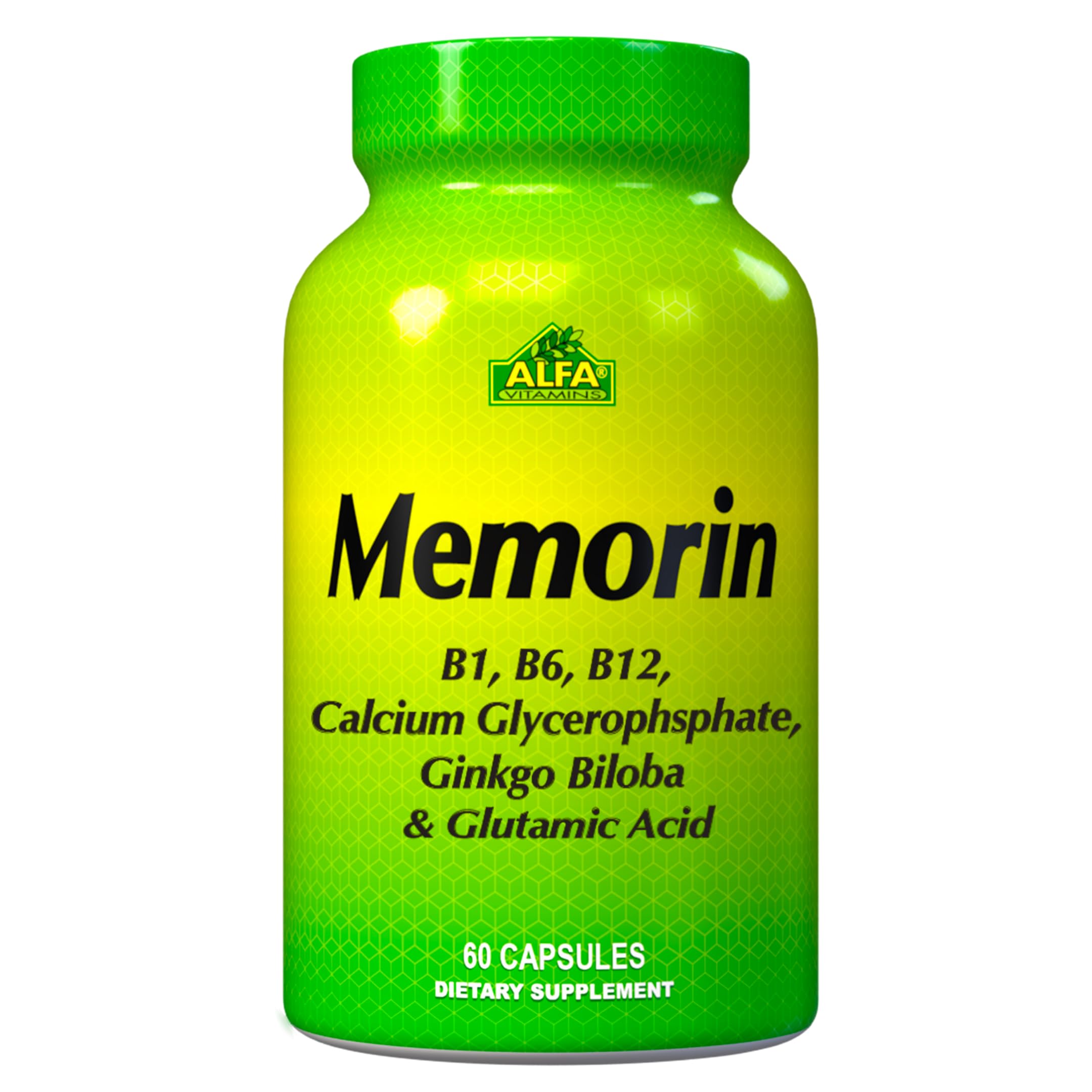 ALFA VITAMINS Memorin supplement bottle for brain health and focus