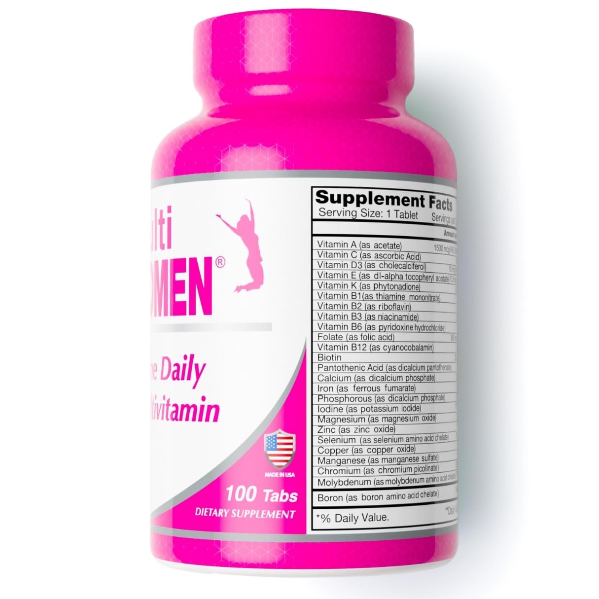 ALFA VITAMINS Multi Women bottle on kitchen counter for daily routine.