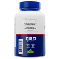ALFLEXIL label showcases USA-made quality ingredients and manufacturing standards.
