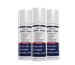 ALFLEXIL Pain Relief Roll-On Bottle: cooling comfort for temporary aches after workouts.