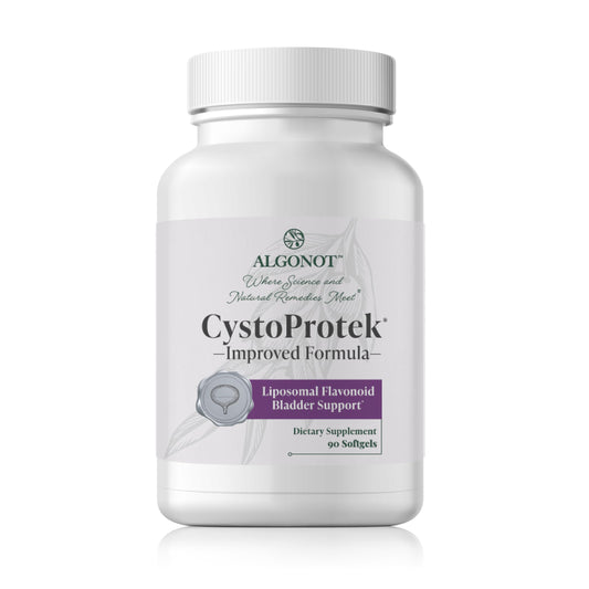 Algonot CystoProtek 1-pack bottle for bladder health and daily comfort.