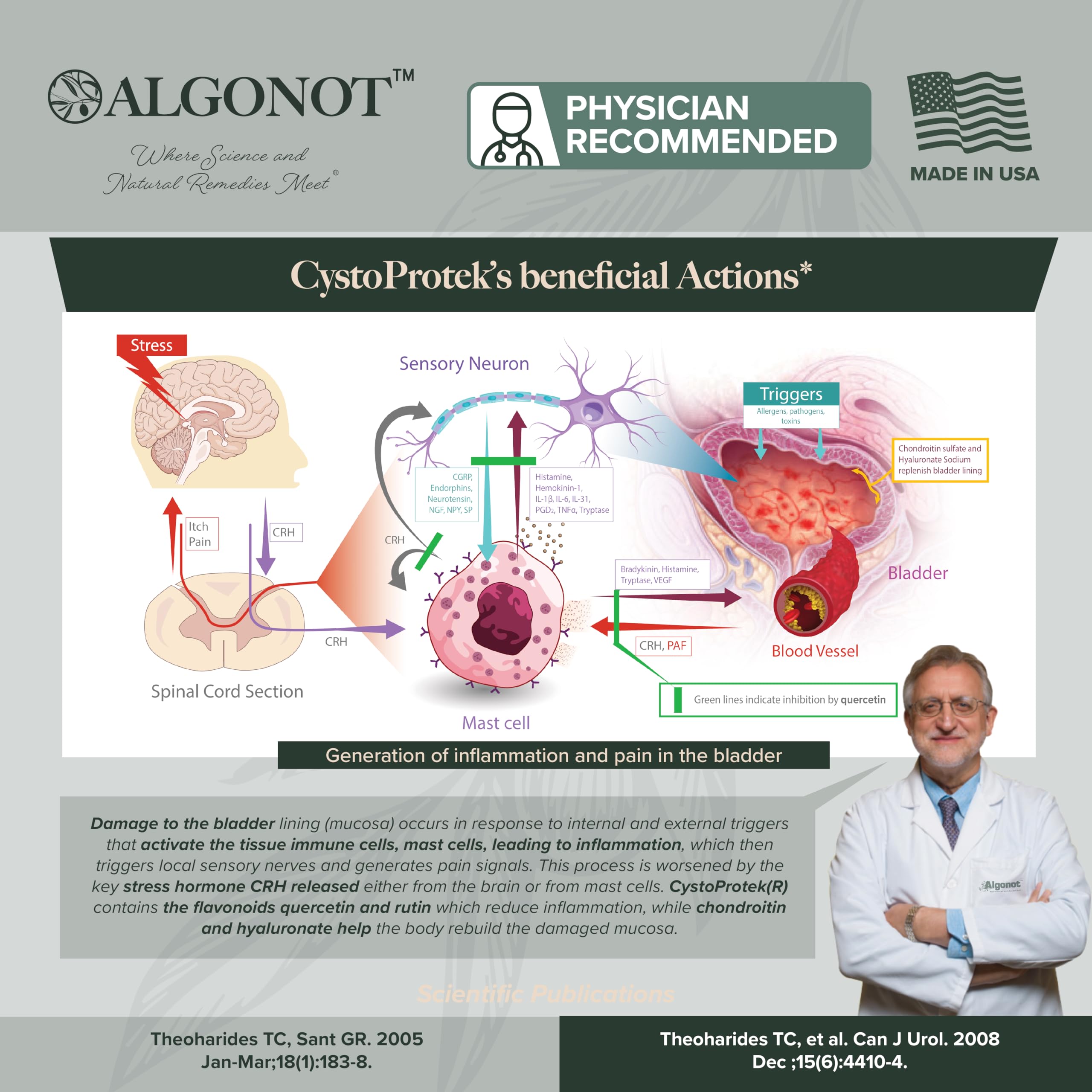 Algonot CystoProtek olive pomace oil inclusion supports natural formulation.