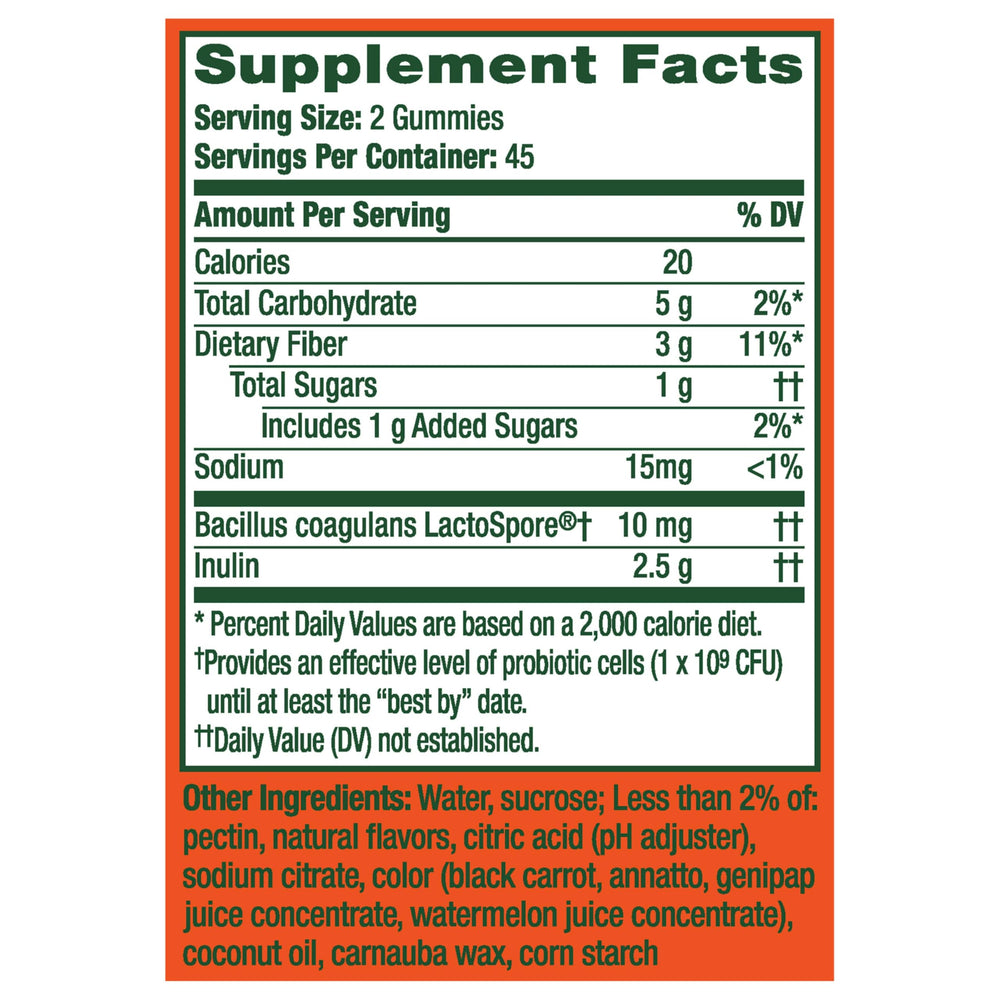 Align beet sugar content shows 1g per serving for mindful indulgence.