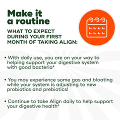 Align natural fruit flavors emphasize enjoyable routine supporting gut balance.