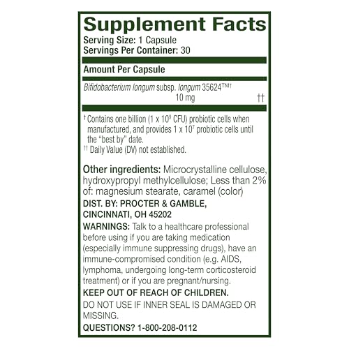 30-day supply indication on Align Pro Formula bottle for planning use.