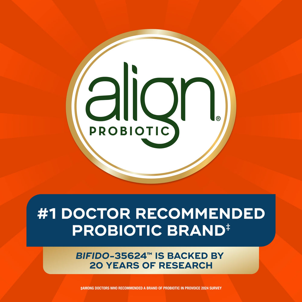 Align Probiotic bottle with a glass of water for a daily routine.