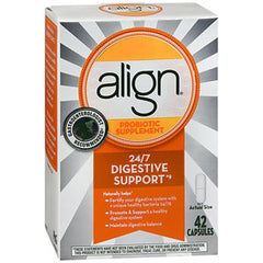 Align probiotic capsules bottle for convenient daily intake and ongoing wellness.