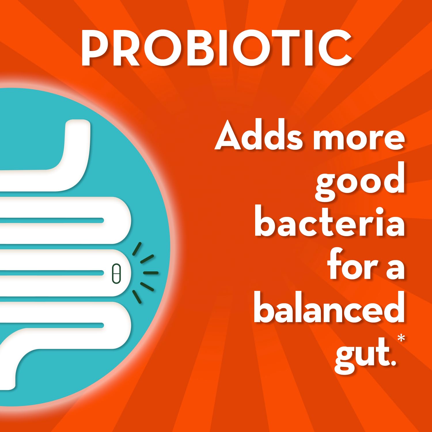 Align Probiotic capsules close-up showing easy daily capsules.