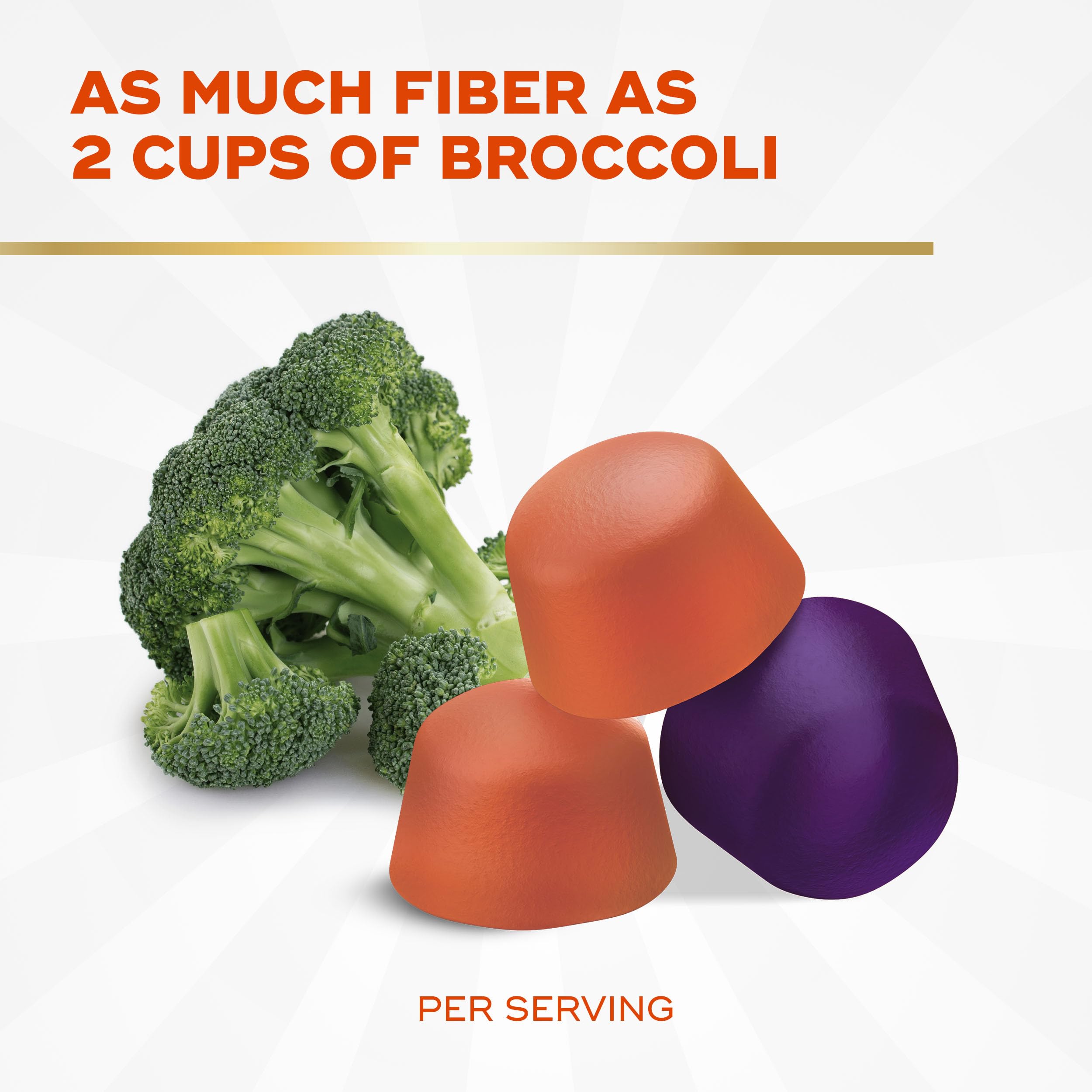 Align Probiotic + Fiber Gummies blackberry flavor for convenient digestion.