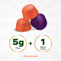 Align Probiotic + Fiber Gummies strawberry kiwi flavor for a tasty routine.