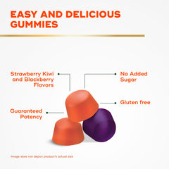 Align Probiotic + Fiber Gummies serving without water for on-the-go use.