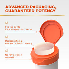 Align Probiotic does not require refrigeration, preserving potency.