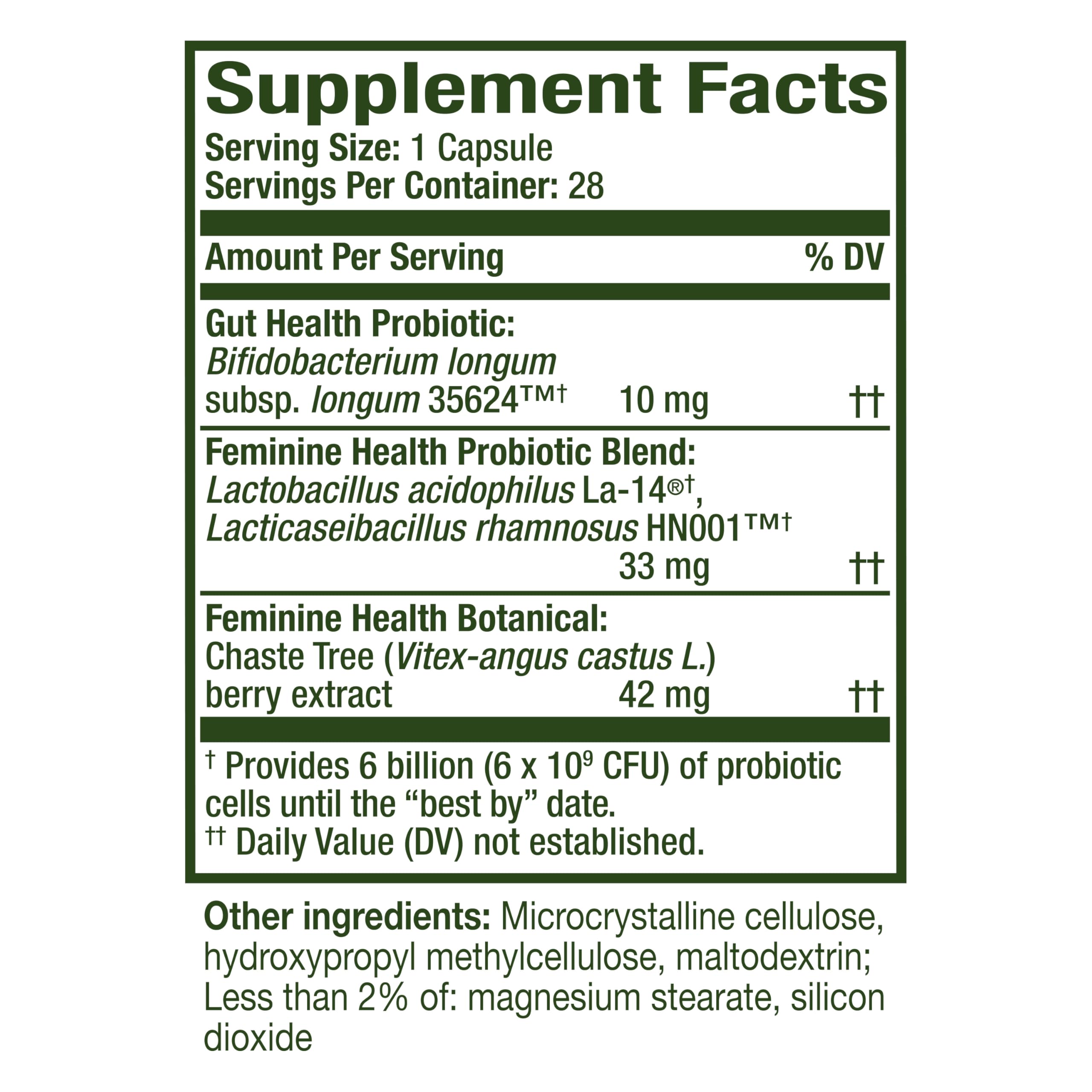 Align Probiotic bottle label highlighting no refrigeration required