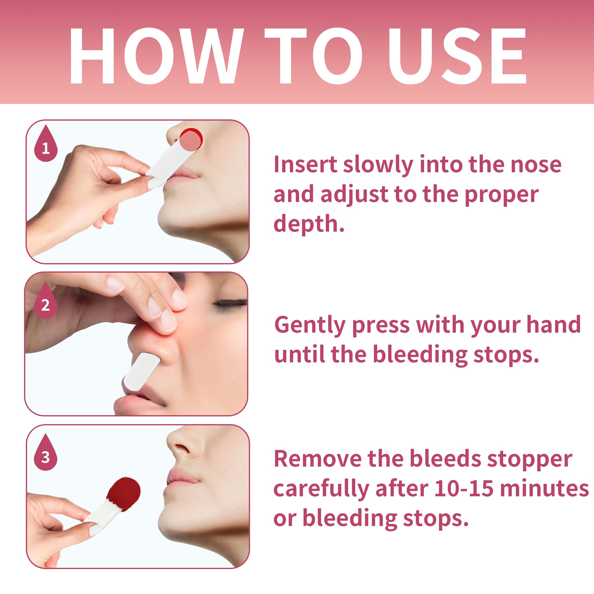 Alisyevaho nosebleed plug compact usage for quick relief.