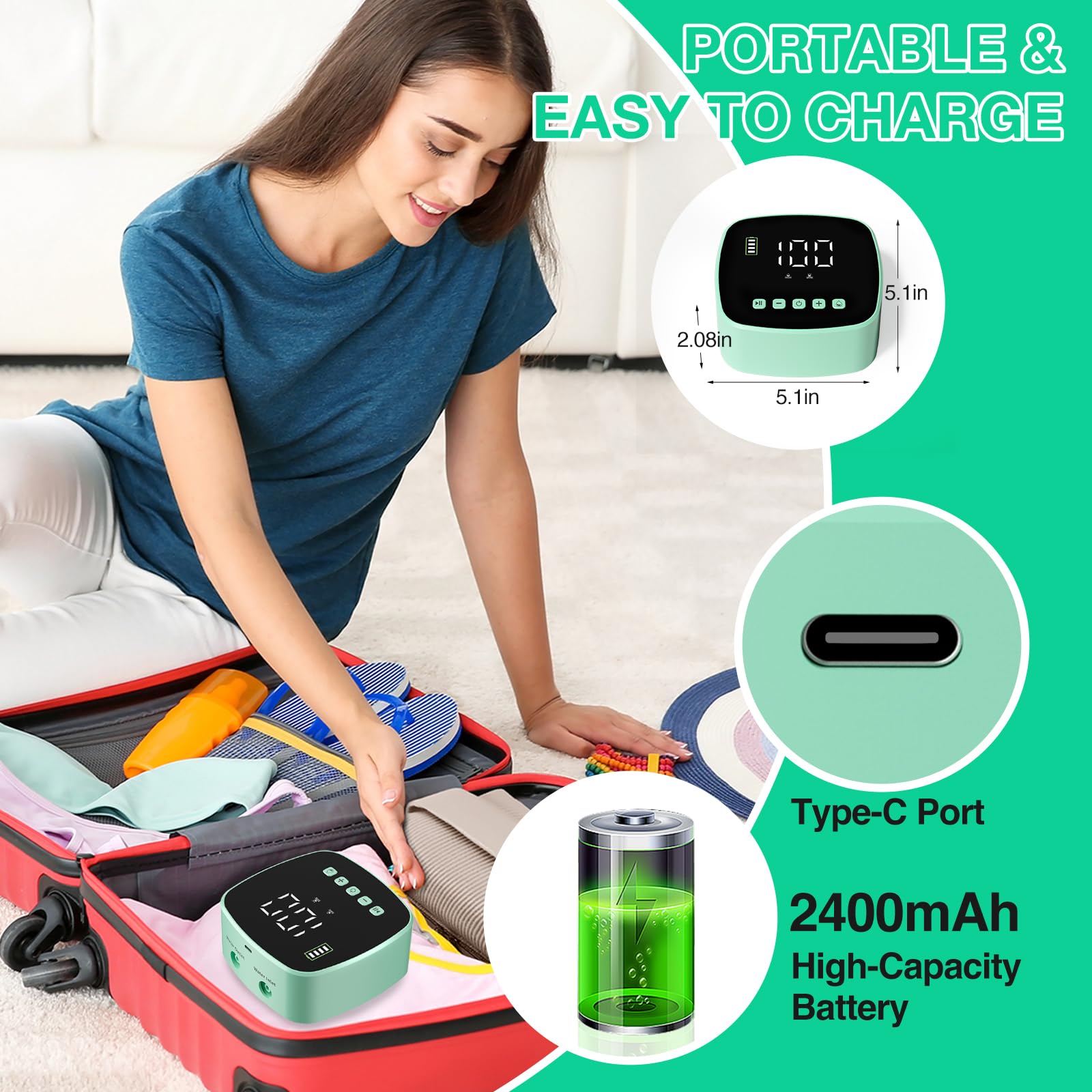 Alitake Enema Kit Type-C charging for convenient recharging.
