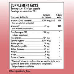 Alkaline for Life CoQ10 bottle back panel detailing ingredients and directions
