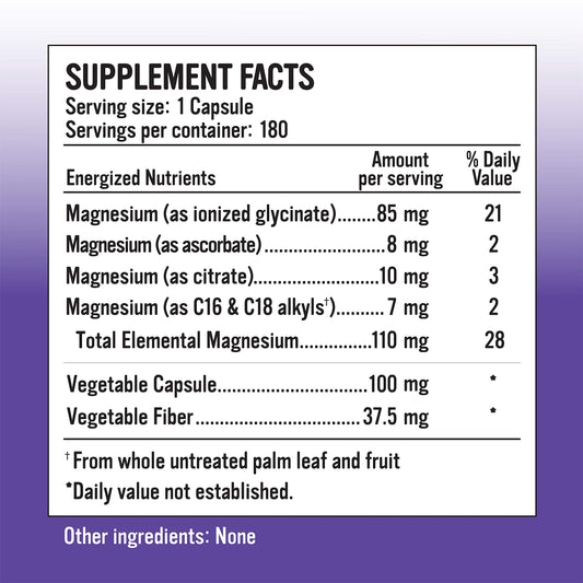Alkaline for Life Magnesium Glycinate capsules, gentle on digestion and potential relaxation aid.