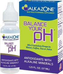 AlkaZone alkaline pH booster drops bottle for balanced hydration