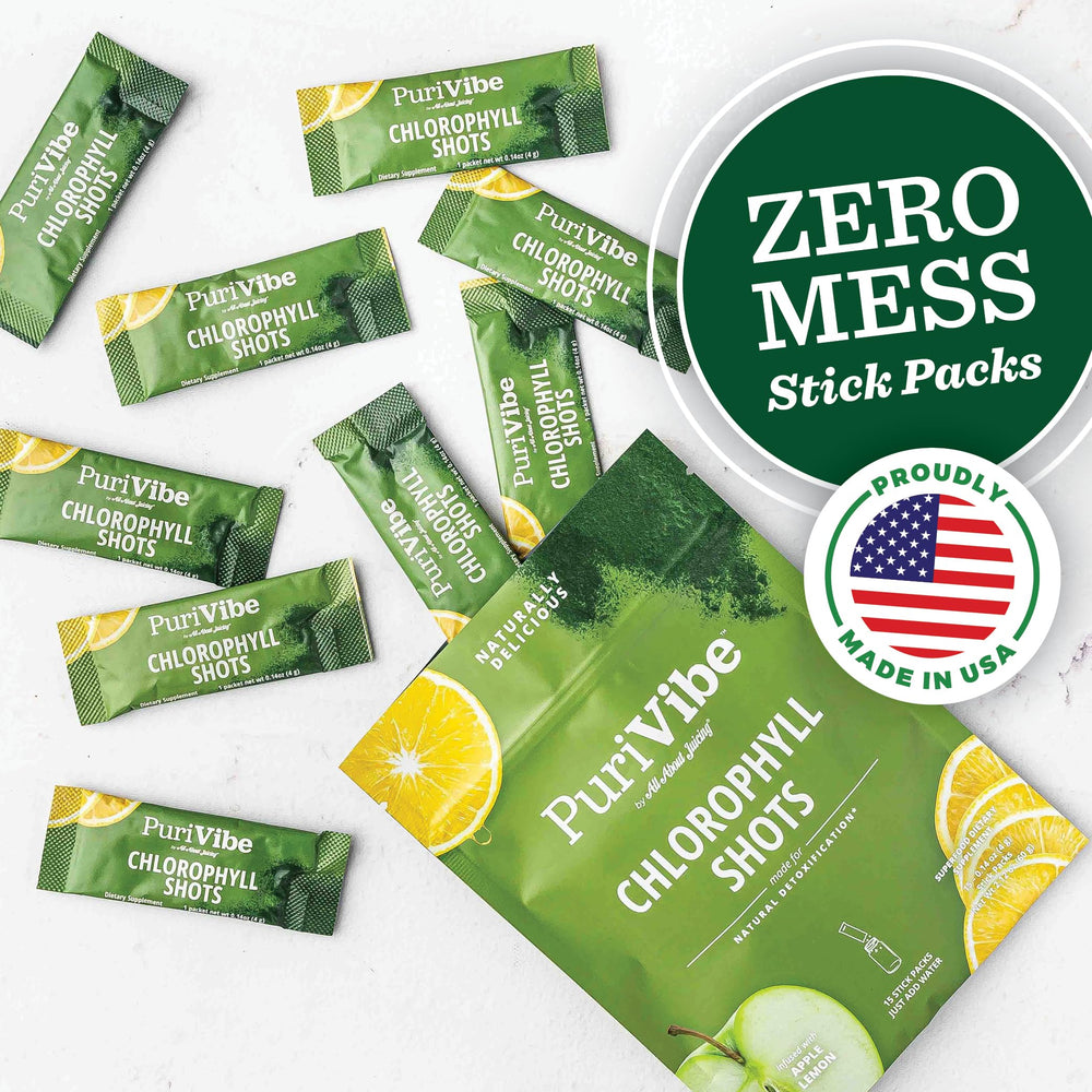All About Juicing double-strength formula powder in scoop-ready packs