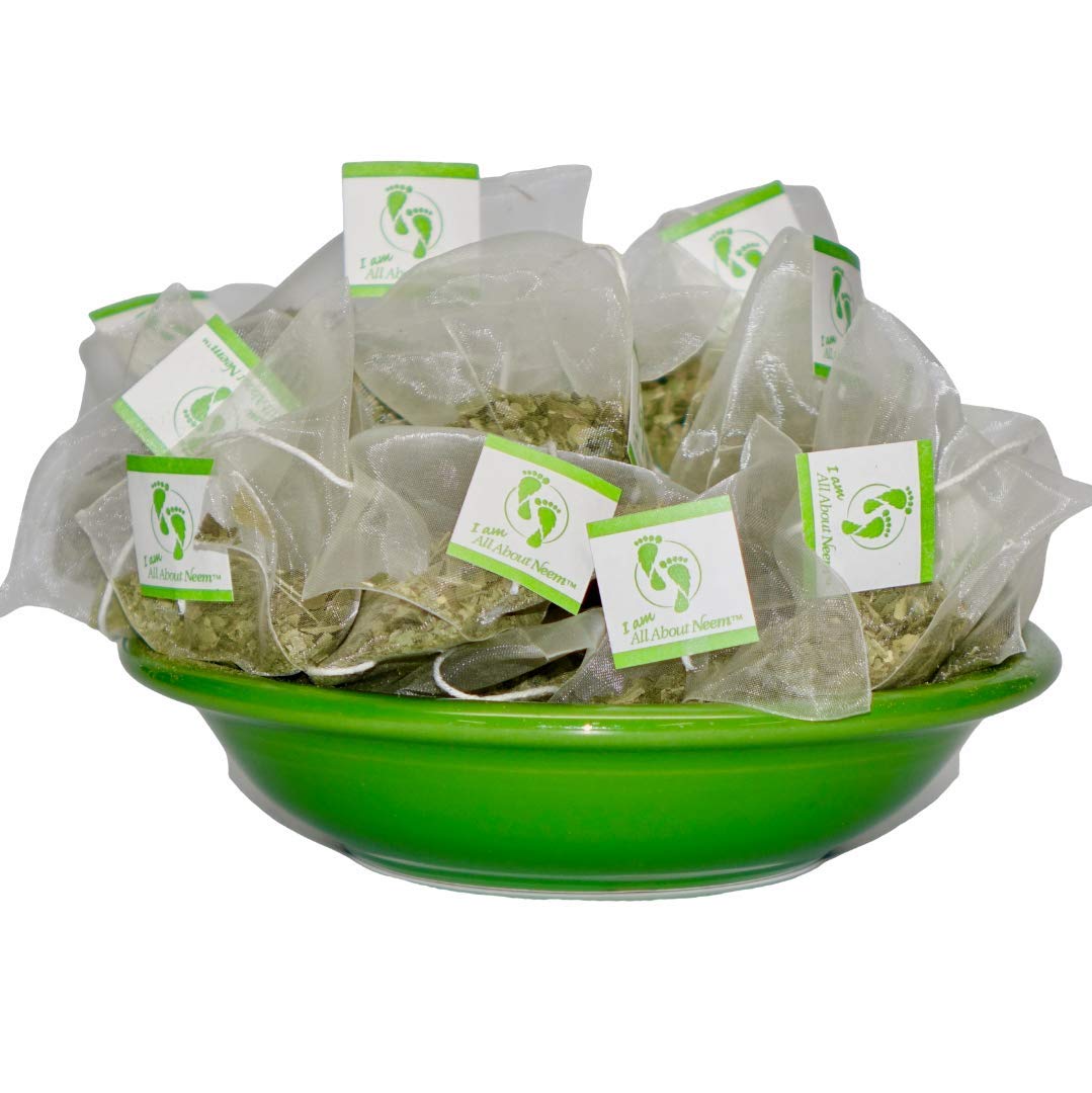 All About Neem Neem Queen pyramid tea bags in packaging for caffeine-free herbal tea