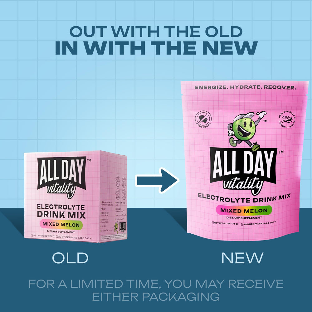 Dissolving electrolyte powder in a glass highlights refreshing melon flavor.