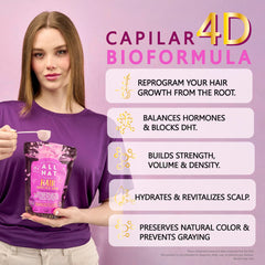 ALL NAT 4D Bioformula ingredients close-up with 22 active components