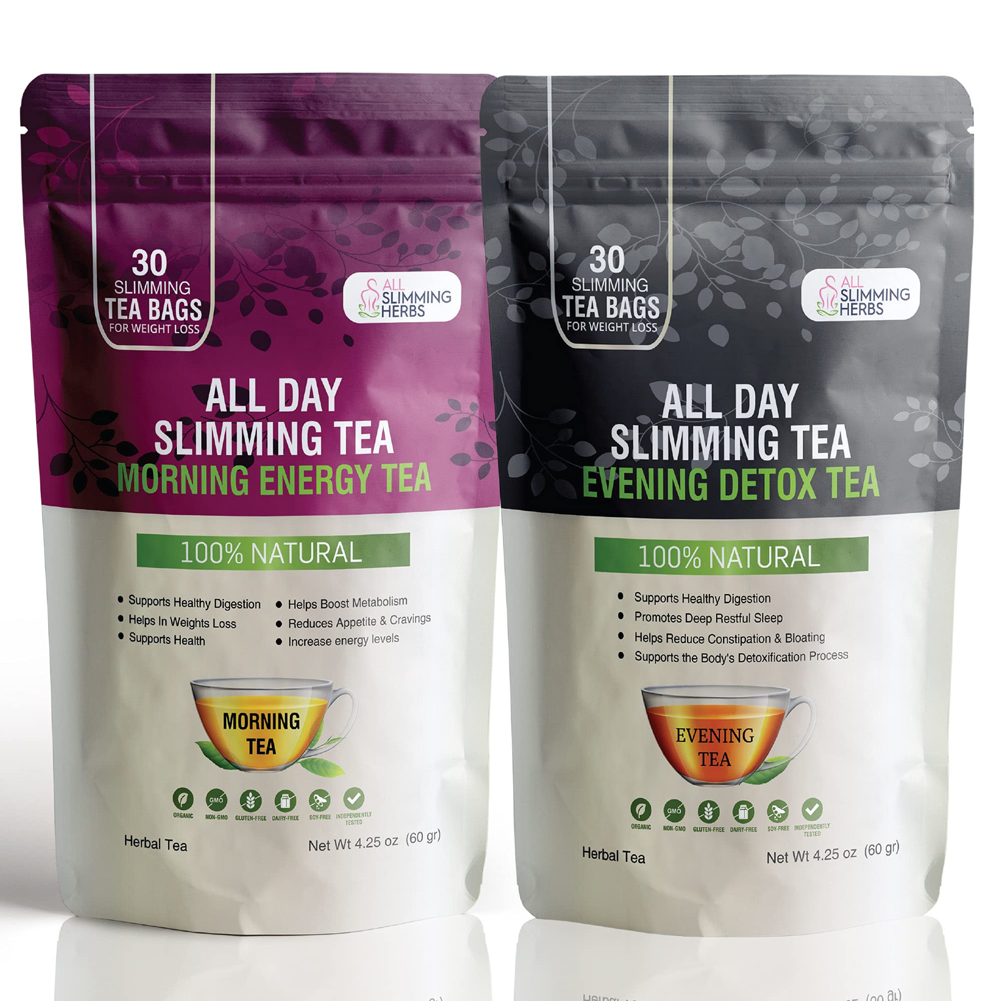ALL SLIMMING HERBS All Day Slimming Tea morning cups energize and boost focus