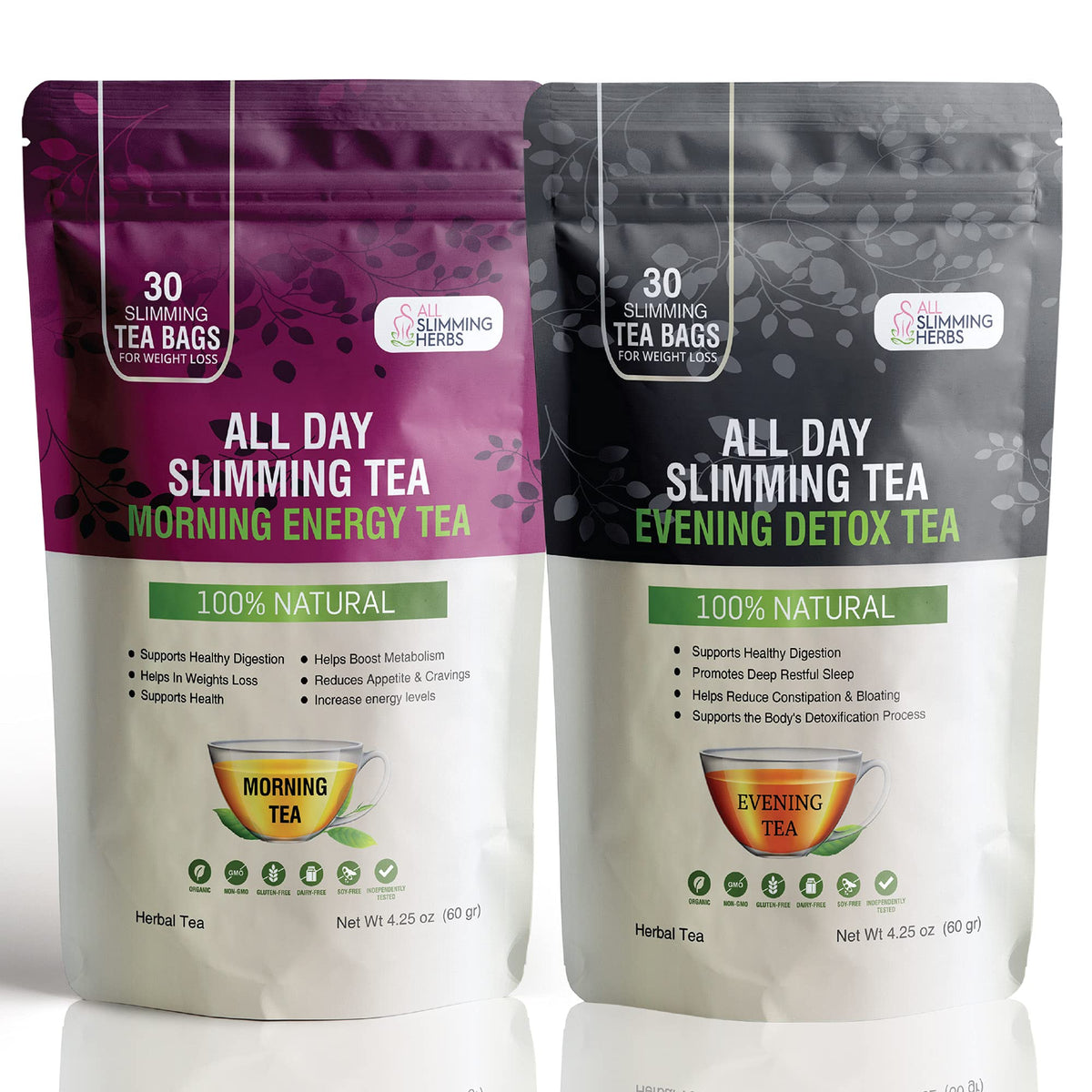 ALL SLIMMING HERBS All Day Slimming Tea morning cups energize and boost focus