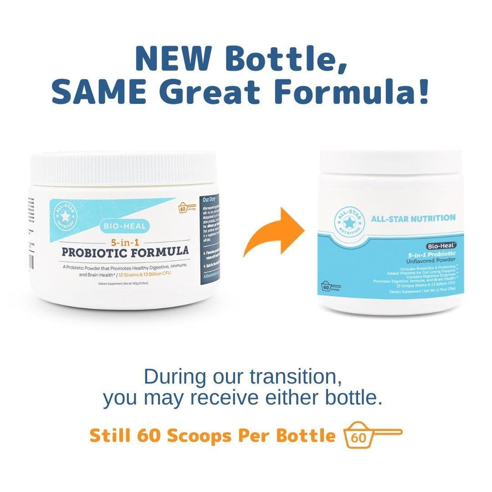 USA-made Bio-Heal Probiotic badge on packaging assures quality.