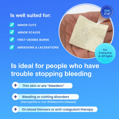 AllaQuix cut-to-fit gauze pad for versatile wound coverage.
